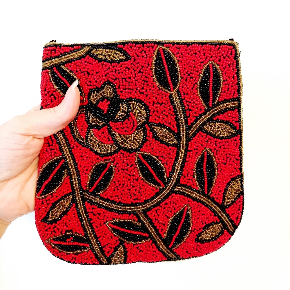 SOLD🥰 vtg beaded purse 70s 80s evening bag purse - Picture 1 of 7